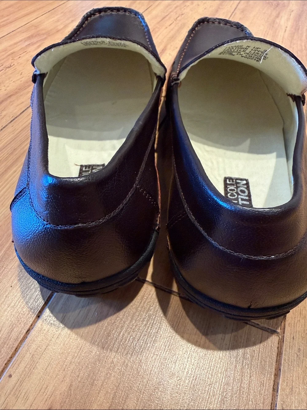 Kenneth Cole Reaction W60216 Brown Leather Driving Loafers NWOT